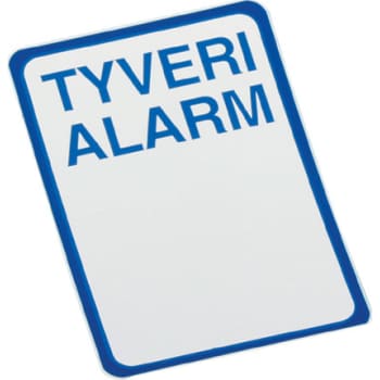 [5585485054] Tyverialarm mærkat 70x100mm