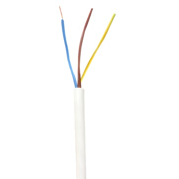 [7800118019] Plastkappeledning H03 VV-F 3G0,75 Hvid R100