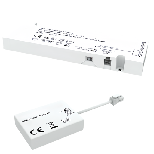 [24632-0] LEDlife Zigbee strømforsyning 60W til Sono og Reco møbelspot, Hue kompatibel, RF, max. 6 spot inkl. fjernbetjening