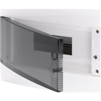 [4216400432] Gruppetavle 1x8 modul, hvid med røgfarvet låge, IP40
