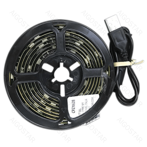 [23895-0] 2m USB LED Strip med fjernbetjening, RGBIC, 4,9W, 60 LED - 3 års garanti