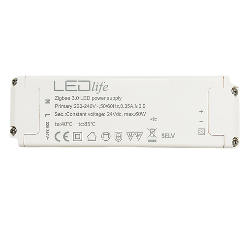 [29590-0] Zigbee 60W Strømforsyning - Hue Kompatibel, 24V DC, 2,5A, IP20 Indendørs