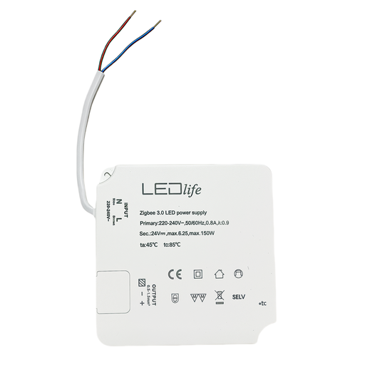 [29591-0] Zigbee 150W strømforsyning - Hue kompatibel, 24V DC, 6,25A, IP20, indendørs brug