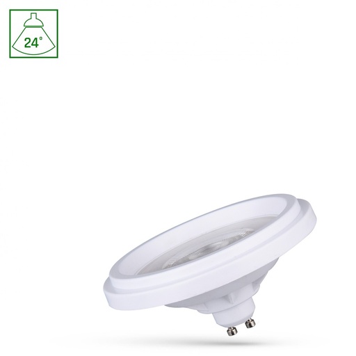 [29319-0] LED AR111 GU10 5,5W - 230V, Basic 2, 24° Varm Hvid, Hvid, Spectrum.