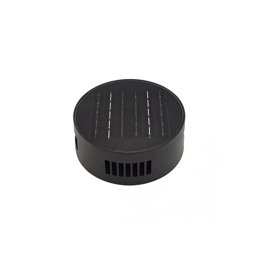 [29495-18905] Sort rund solcelle sensor væglampe med roterbar funktion og skumringssensor - Effekt 3W, IP54-certificeret