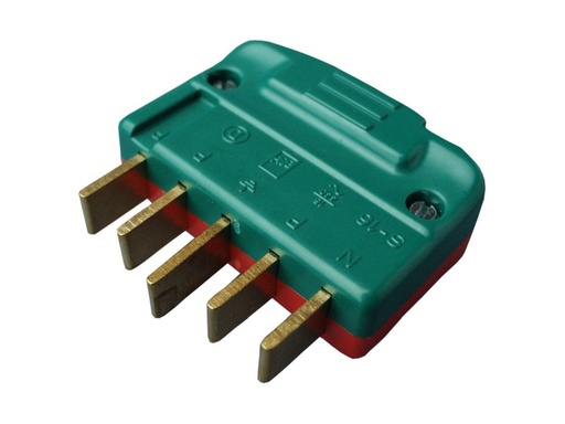 [H47852] Komfur stikprop S16 400V 3P+N+J lige, Grøn