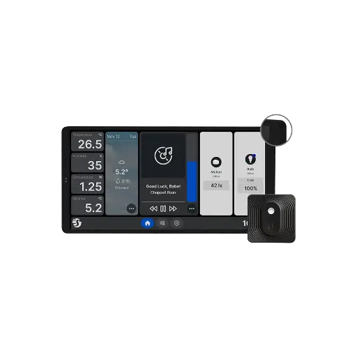 [7826111367] Shelly Wall Display X2 Silver - WiFi touch skærm
