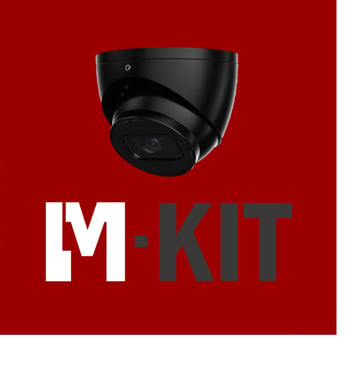 [7885262040] VIDEO-KIT 4 kanal NVR + 2TB-HDD PoE4 x 5MP Eyeball 2.8mm IR 4 x Bagdåse sort