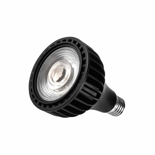 [29612-0] 19W PAR30 Full Spectrum Vækstpære med 24 graders spredning og E27 fatning - Input: 230V, 1700lm, RA98