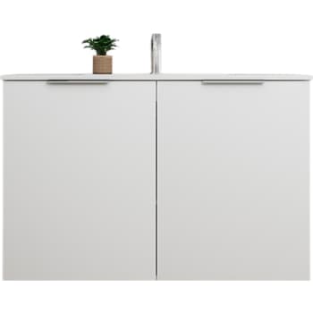 [786030159] Sanibell Online usamlet møbelsæt 101x36cm mathvid med 2 låger