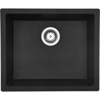 [930202737] Lavabo Jupiter 600 UN køkkenvask, 55x46 cm, sort, sort afløb
