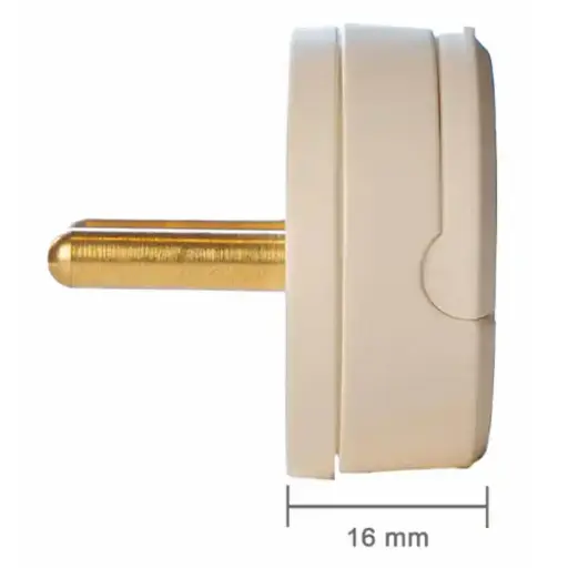 [280116] Danmarks fladeste stikprop – Kun 16mm 230V Hvid