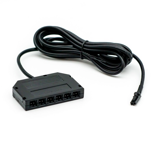 [29749-0] Sauna downlight med 6 udgange og 2 meter ledning, til 24V input