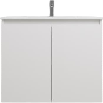 [786030240] Sanibell Online usamlet møbelsæt 81x46cm hvid højglans 2 låger