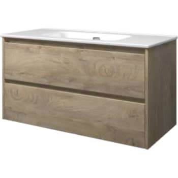 [786050265] Sanibell Proline møbelsæt 101x46,8cm rå eg 2 softclose skuffer