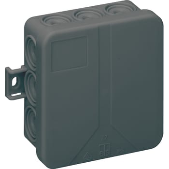 [4221021327] Forgreningsdåse sort i 12-L/SW 85 x 85 x 37 mm, IP55