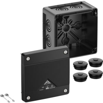 [4221662647] Forgreningsdåse Abox Pro 040-L/sw 102X102X57mm sort IP66/IP67/IP69