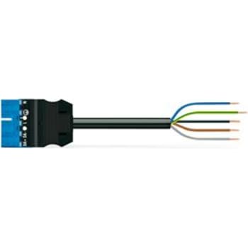 [4228220736] Tilslutningskabel 2M HF Eca Hanstik/fri ende blå