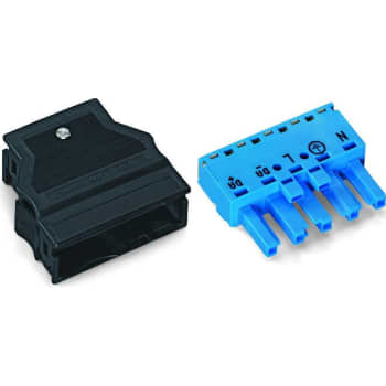 [4228223018] Hunstik med aflastningshus 5-polet blå