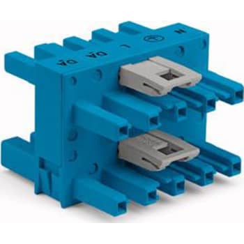 [4228394772] 3-vejs afgreningsblok 5-polet Kodn. I blå