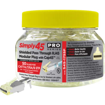 [6286000653] Simply45 RJ45 Modular Pass-Through plug CAT6/6a/7/7a skærmet