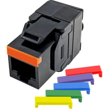 [6286000831] Simply45 RJ45 CAT5E UTP uskærmet keystone sort