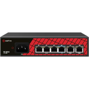 [6286001393] Safire PoE Switch 60W, 3x30W PoE +1x60W PoE +2xUplink, WatchDog