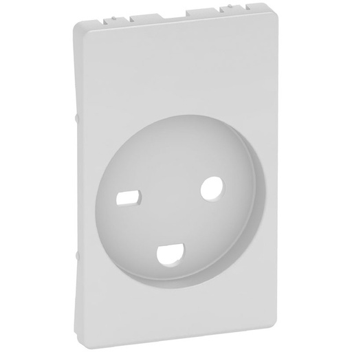 [1017056114] Fuga afdækning til hospital stikkontakt m. jord 1½ modul - lysegrå