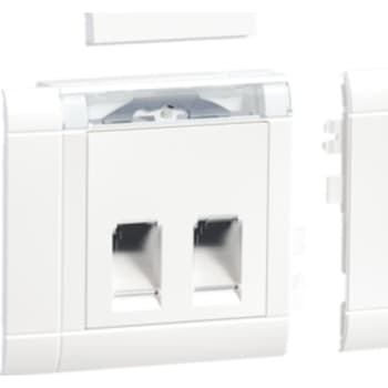 [7936098244] Komplet dobbelt dataudtag Actassi S-One DPM RAL 9016