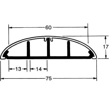 [7936420757] Gulv-kabelkanal - 75x17mm, Grå plast (2m)