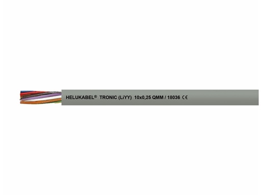 [H65250] Multikabel - 4x0,5mm² trådet Ø5,5mm, Grå (metervare)