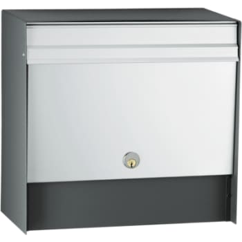 [881099044] MEFA postkasse opus 600 m/alu-front, grå, 363 x 378 x 205 mm