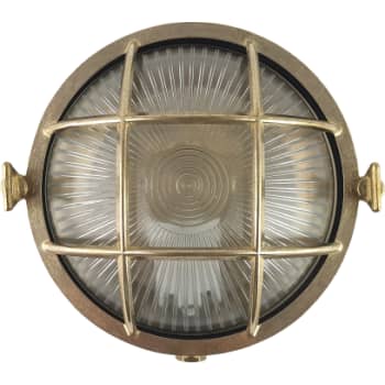[6643001648] Andromeda 4K Rund skotlampe med gitter støbt messing IP64