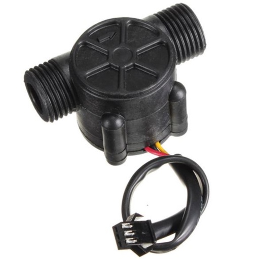 [H31965] Væske flowmeter til Arduino - 1-30 ltr/min. (1/2" gevind)