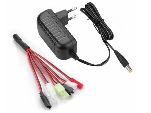 [H52054] NiMH batterilader - 3,6-12V, m. 6-stik adapter