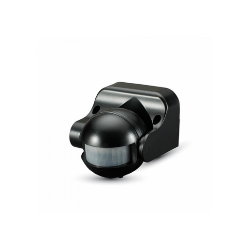 [2590-0] V-Tac bevægelsessensor - sort, LED-venlig, udendørs PIR infrarød bevægelsessensor med IP44, 230V input