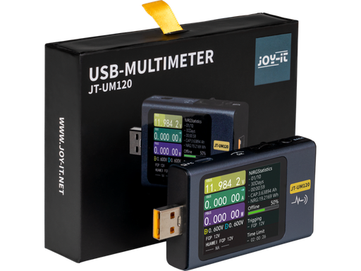 [H63808] JT-UM120 USB multimeter - USB-A, USB-C (PD)