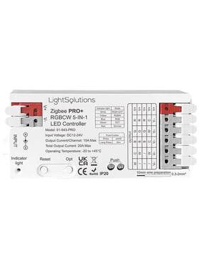 [7862101690] ZigBee Pro+ RGBCW 5-i-1 LED Controller 12/24V