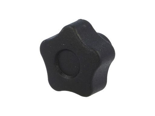 [H59584] Fingerskrue - M6 x L18mm gevindhul, Ø40mm greb (Sort)
