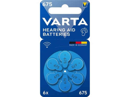 [H64349] Batteri til høreapparat - PR44/675 (6 stk.)