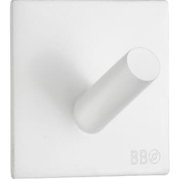 [930230231] Smedbo beslagsboden selvklæbende enkelkrog, mat hvid 