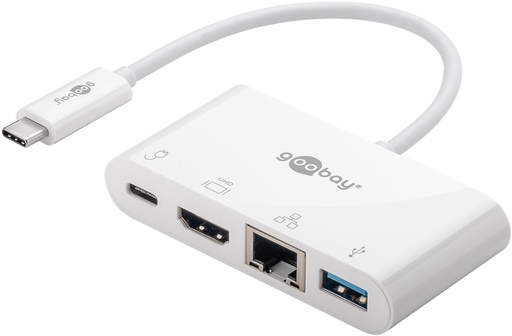 [H51140] USB-C 3.0 Multiport Adapter - HDMI, RJ45, PD (0,15m)