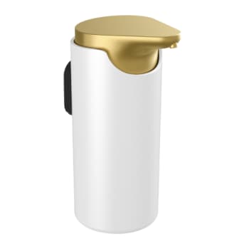 [774683005] Sæbedispenser, børstet messing/hvid