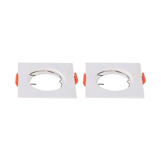 [25471-0] V-Tac Pro GU10 lampe - firkantet, hvid - 3 års producentgaranti