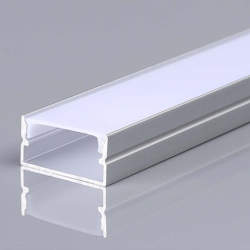 [29302-0] Monteringssæt til LED-strip - 2000x20x10mm, Sølvhus, Diffuser