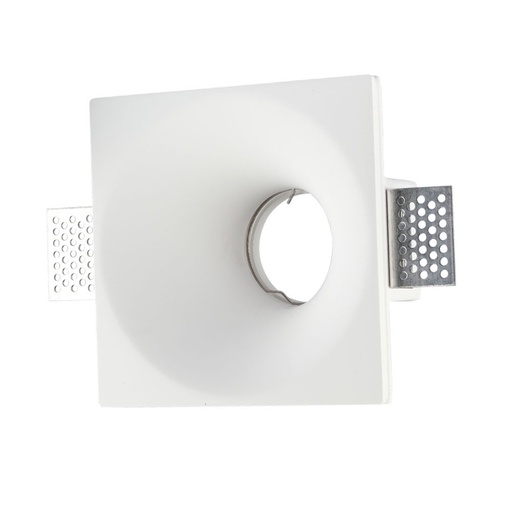 [24731-0] Hvid kvadratisk GU10 Gips Lampe til loftmontering - Moderne design til dit hjem!