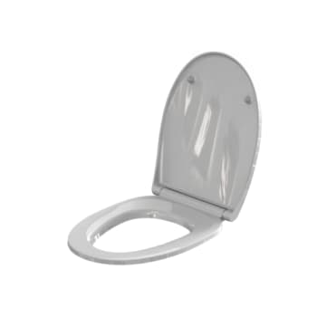 [615502300] ROCA ADELE Toiletsæde med låg, softclose og quickrelease, hvid