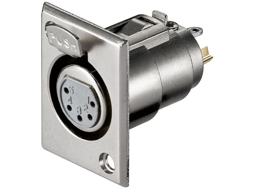 [H46272] XLR bøsning - 5P hun, nikkel