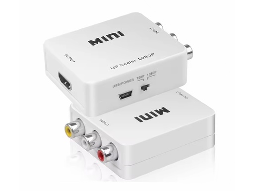 [H51875] HDMI konverter - Analog AV til HDMI, Hvid