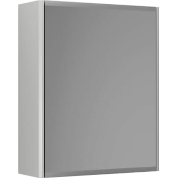 [784426122] Graphic Spejlskab 45x55x16 cm grå dobbeltsidet spejl 2 hylder